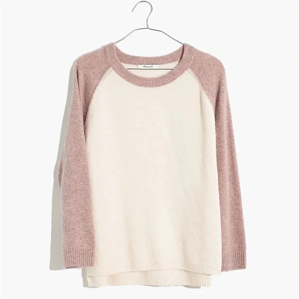 Madewell Colorblock Allister Pullover Sweater in Coziest Yarn - Size Small